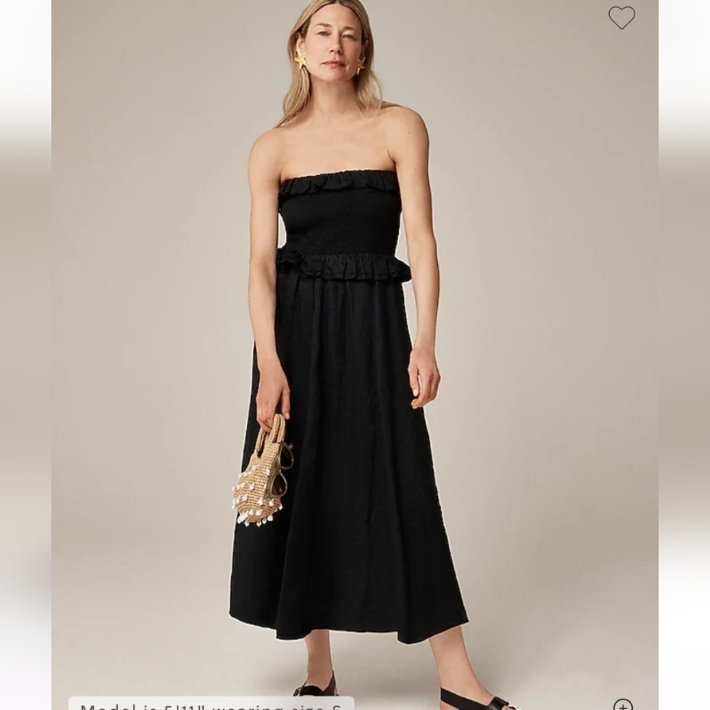 J Crew Ravenna dress in ramie CK835 Size L NWT